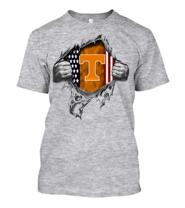 Tennessee Volunteers American Flag Peel T-Shirt