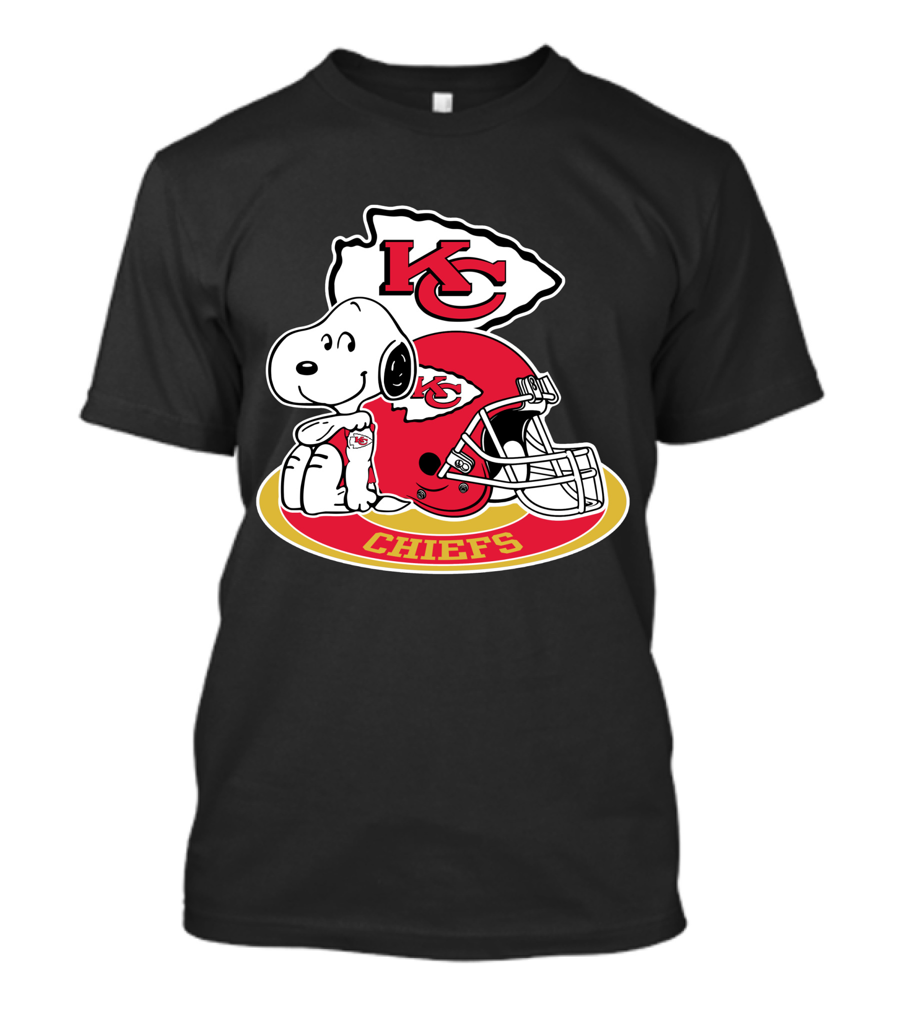 Kansas City Chiefs Snoopy Kc Arrowhead Helmet T-Shirt