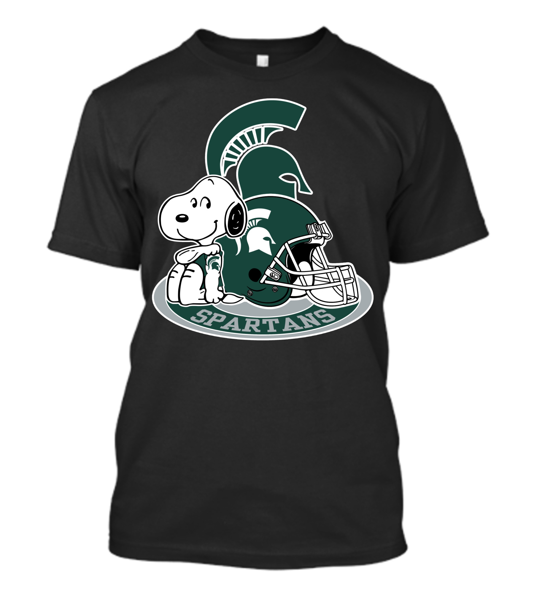 Snoopy Michigan State Spartans Football Helmet T-Shirt