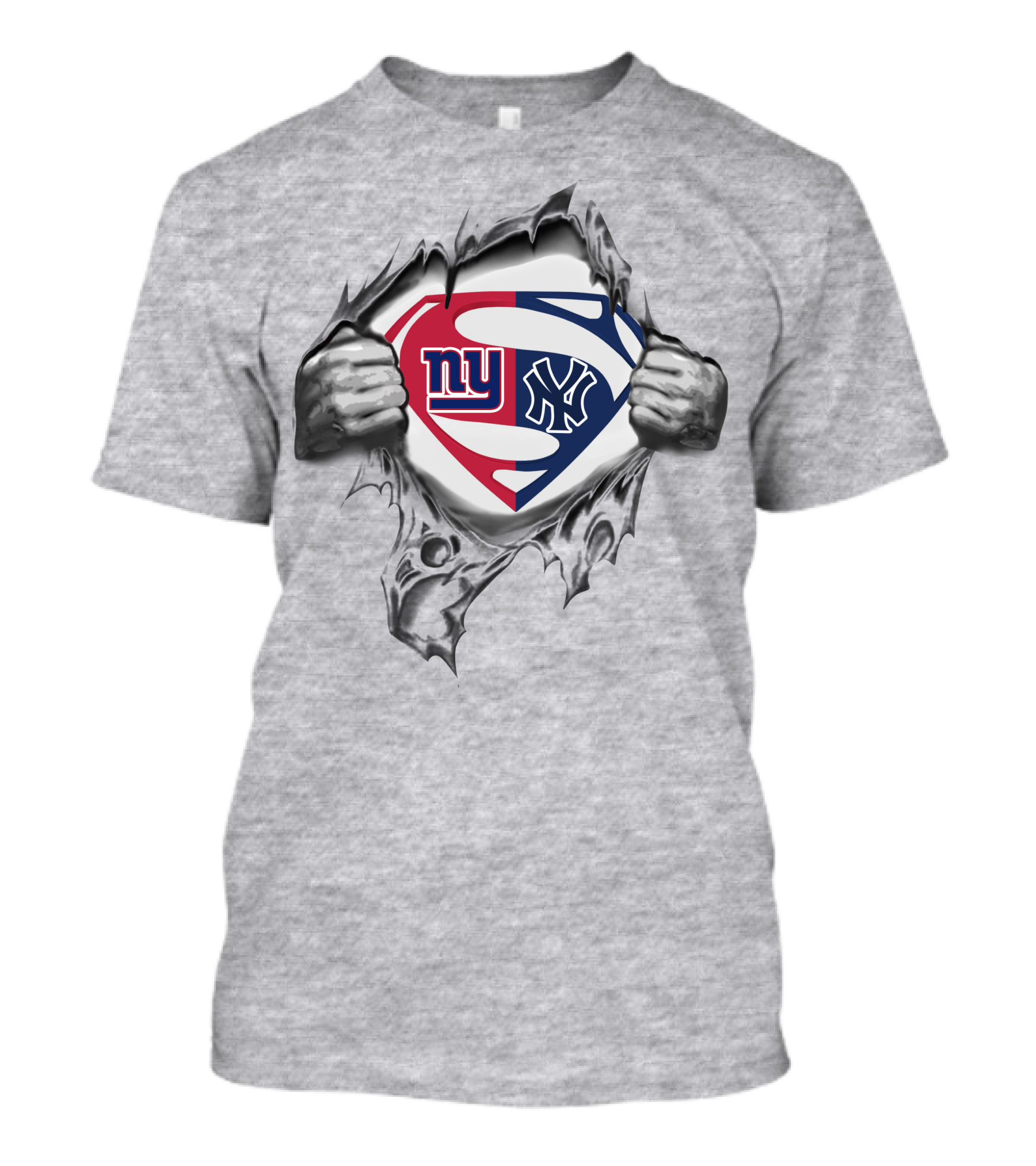 Giants New York Yankees Superman Logo Mashup T-Shirt