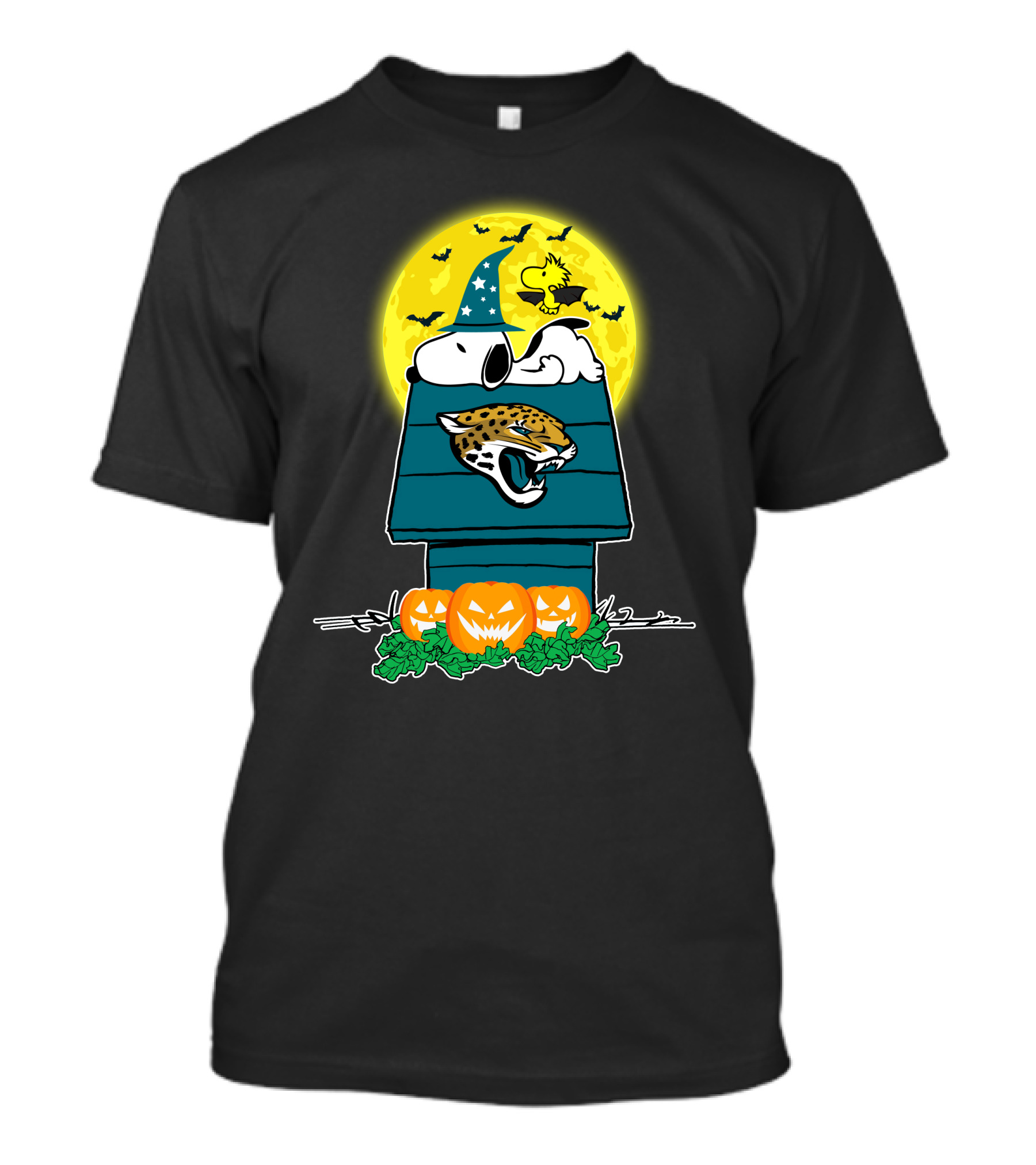Jacksonville Jaguars Snoopy Halloween Pumpkin Night T-Shirt