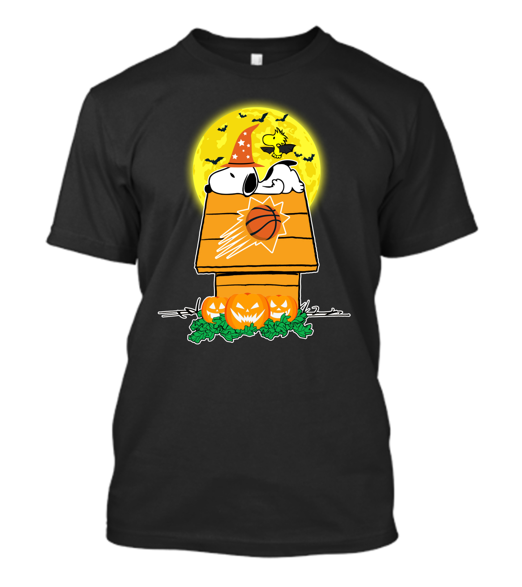 Phoenix Suns Halloween Snoopy Woodstock Pumpkin Moon T-Shirt