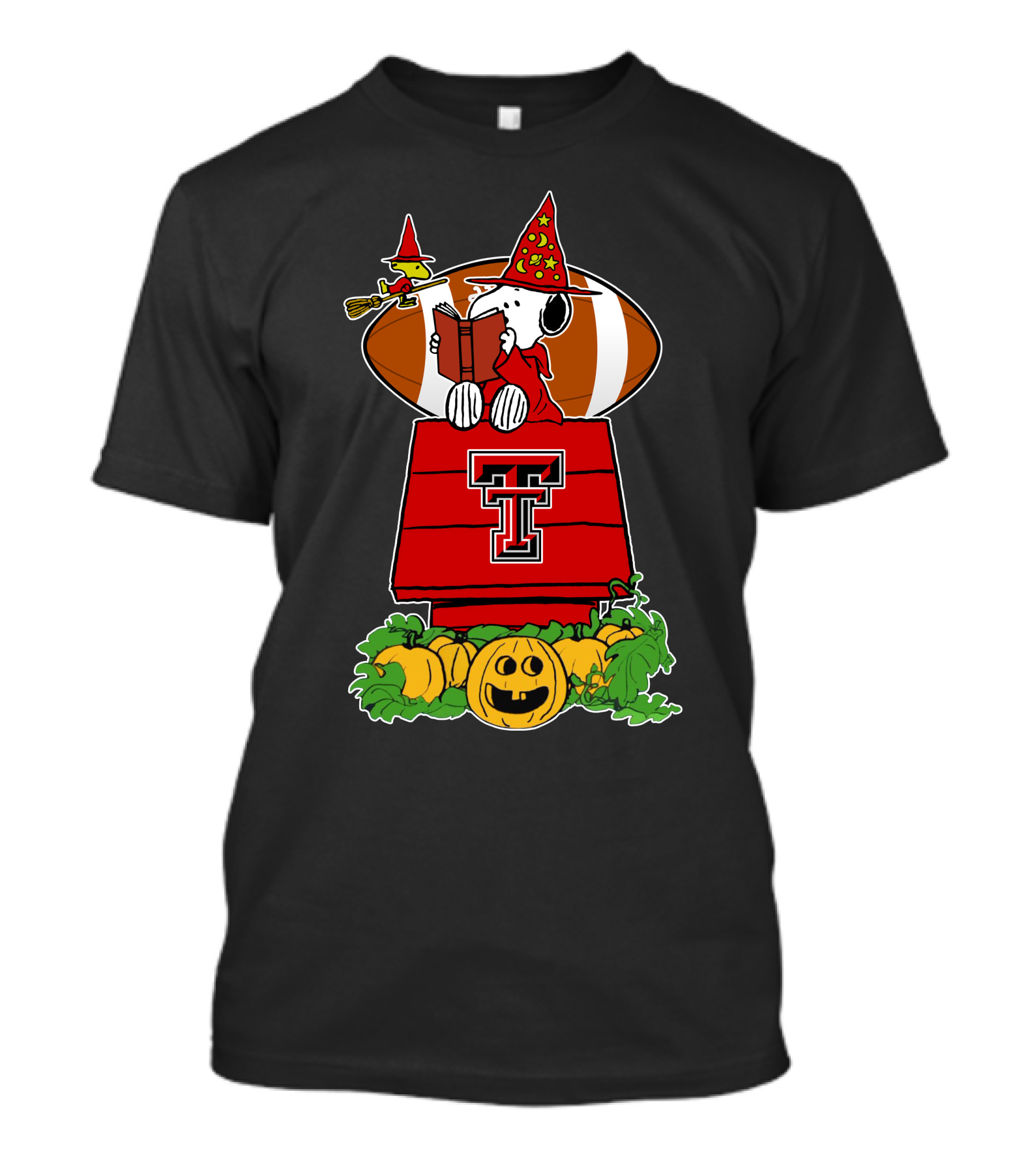 Texas Tech Red Raiders Snoopy Halloween Football Pumpkins T-Shirt