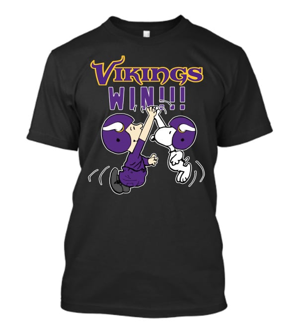 Vikings Win Peanuts High Five Celebration T-Shirt