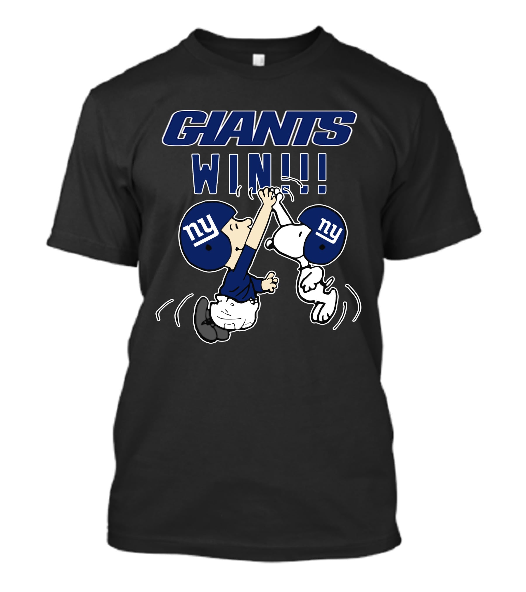 Giants Win Ny High Five Peanuts Celebration T-Shirt