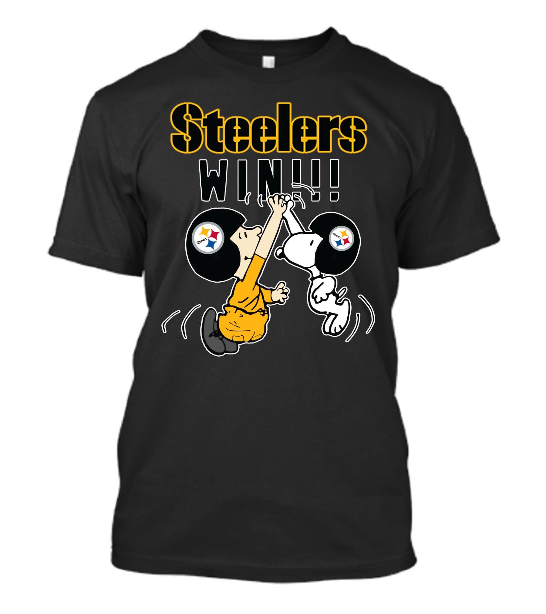 Steelers Win Peanuts High Five Celebration T-Shirt