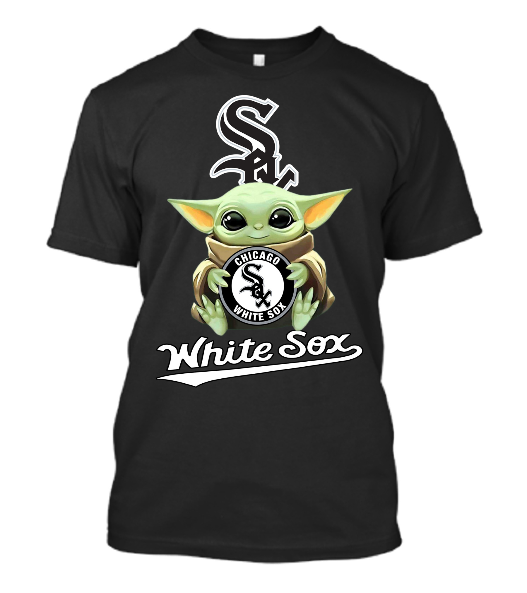 Chicago White Sox Baby Yoda Logo Star Wars Fans T-Shirt