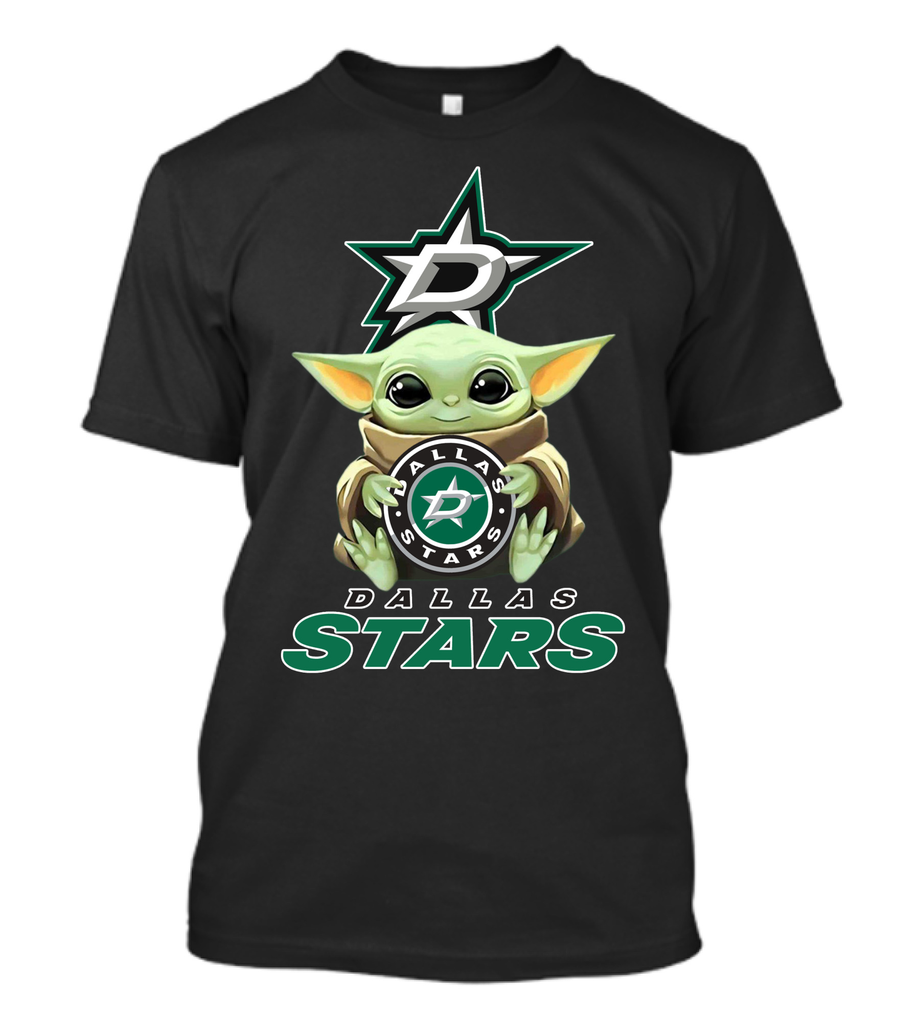 Dallas Stars Baby Yoda Holding T-Shirt