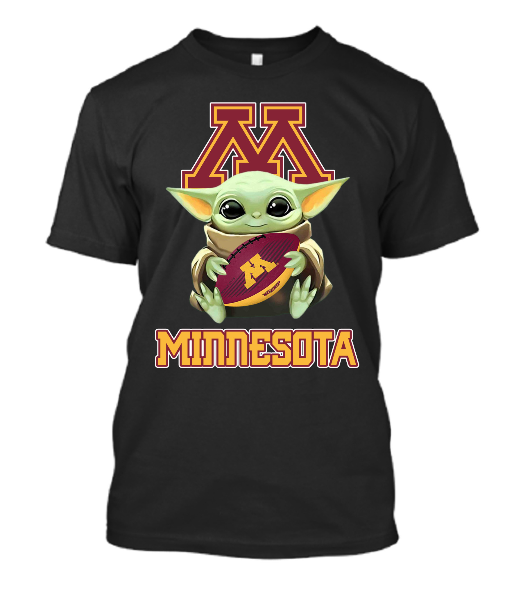 Minnesota Golden Gophers Baby Yoda Football Fan Gear T-Shirt