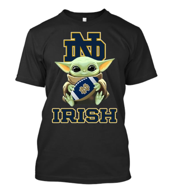 Notre Dame Fighting Irish Nd Baby Yoda Football Irish T-Shirt