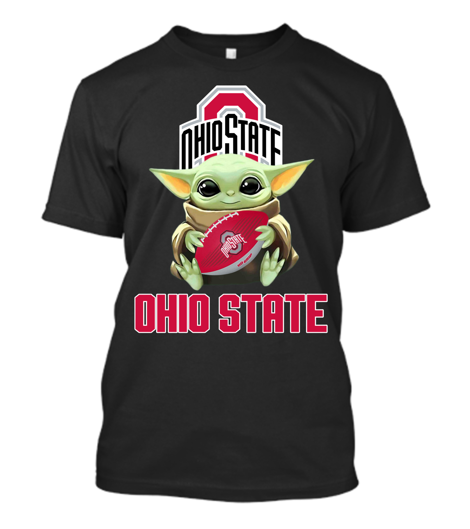 Ohio State Buckeyes Baby Yoda Football Fan T-Shirt
