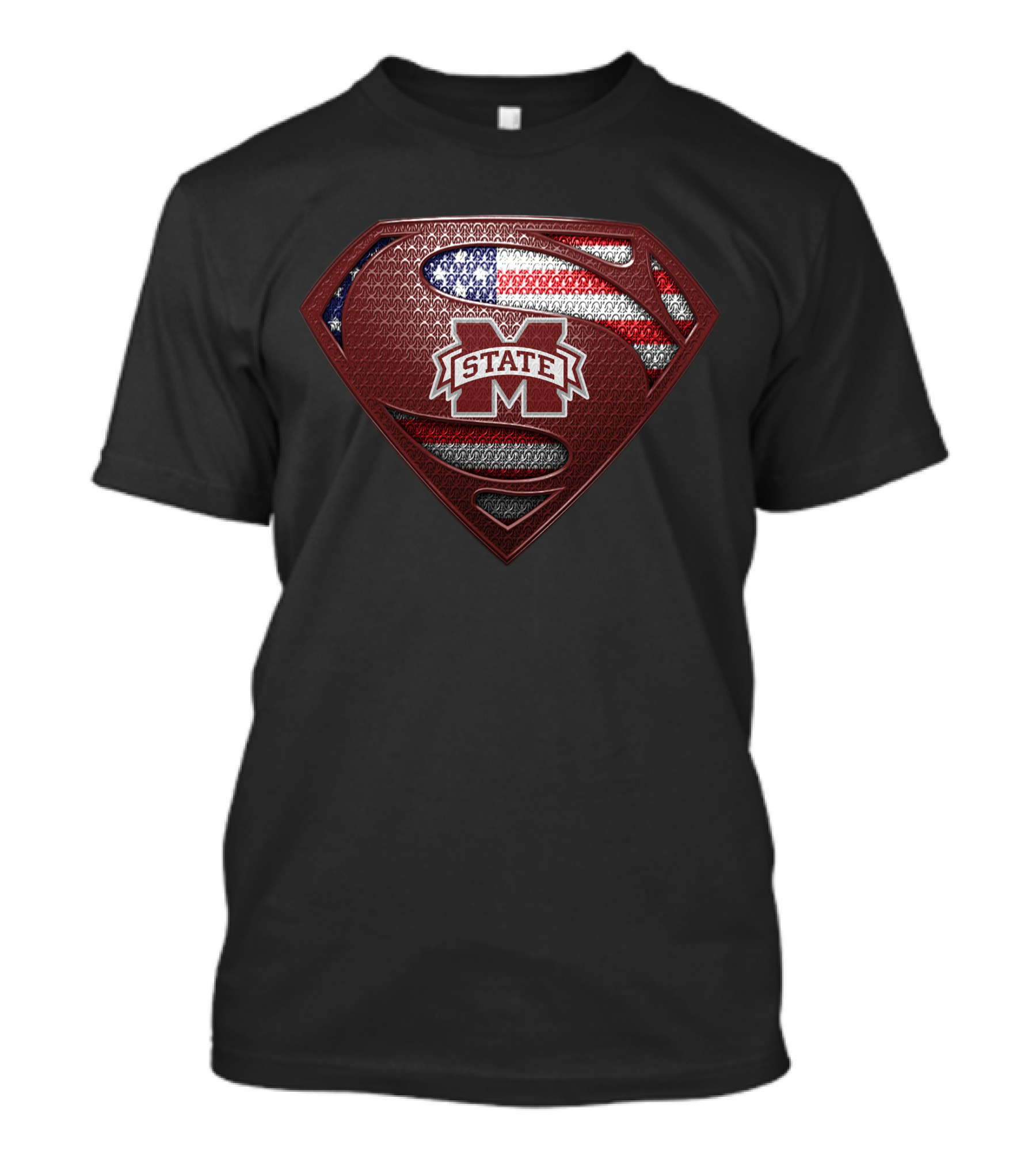 Mississippi State Bulldogs Superman American Flag T-Shirt
