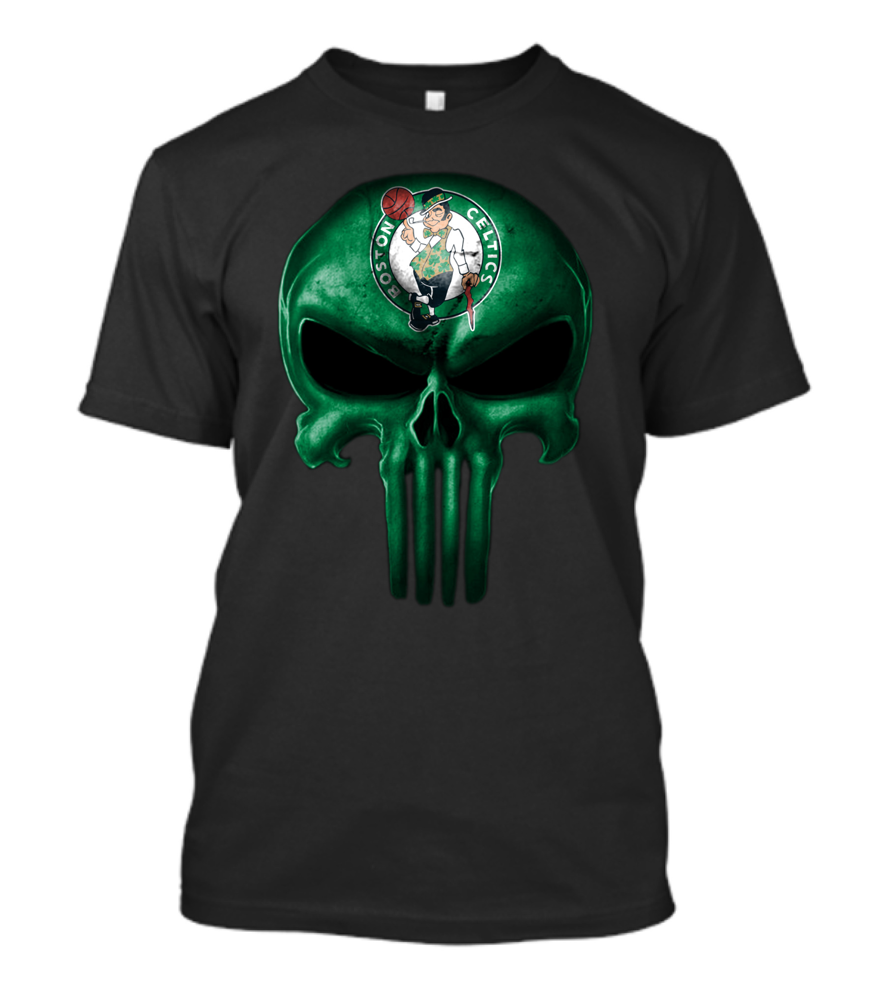 Boston Celtics Green Skull T-Shirt
