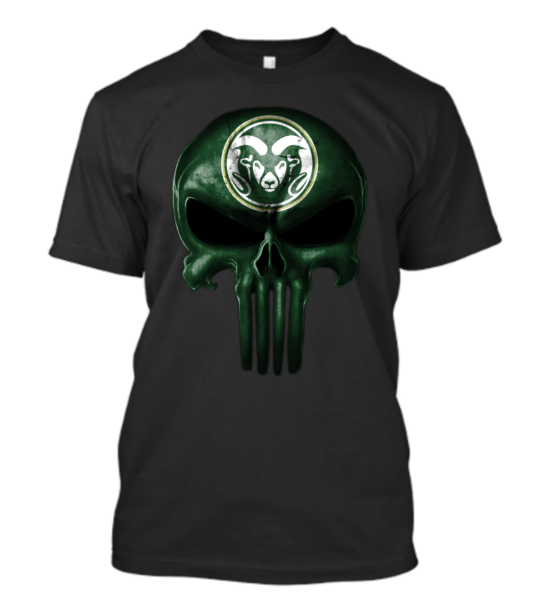 Colorado State Rams Skull Logo Ramhead Football Fan T-Shirt