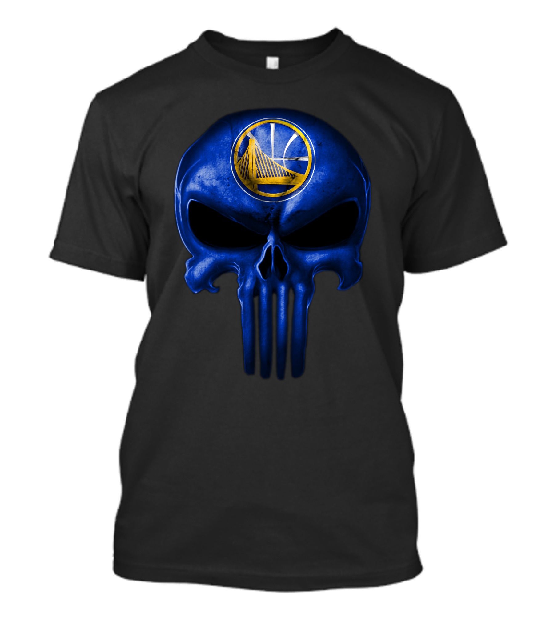 Golden State Warriors Blue Skull T-Shirt