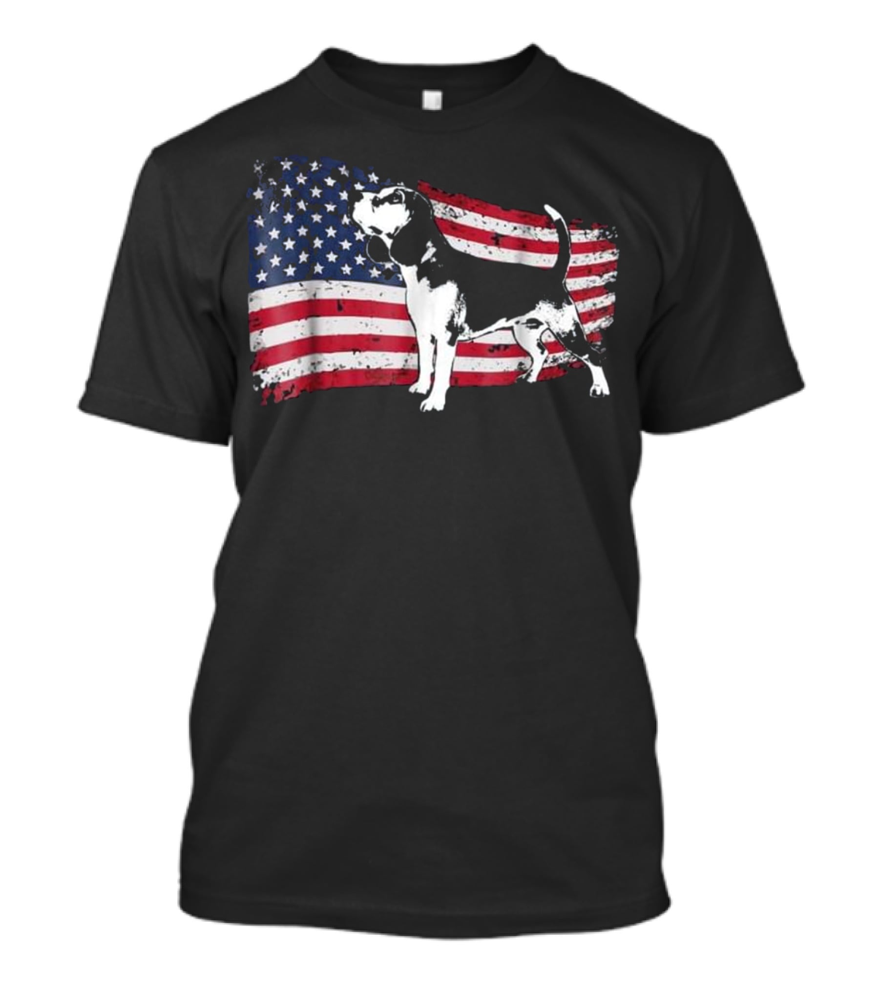 Beagle Dog American Flag Fun T-Shirt