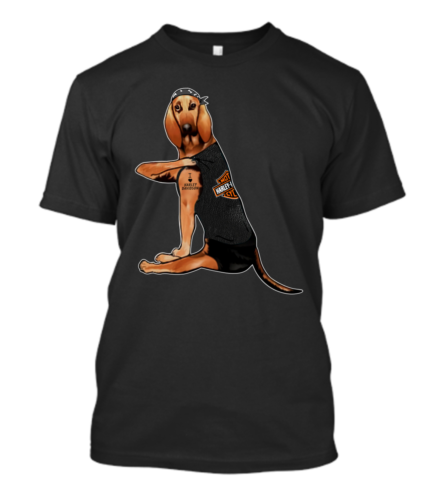 I Harley Davidson Bloodhound Hd T-Shirt