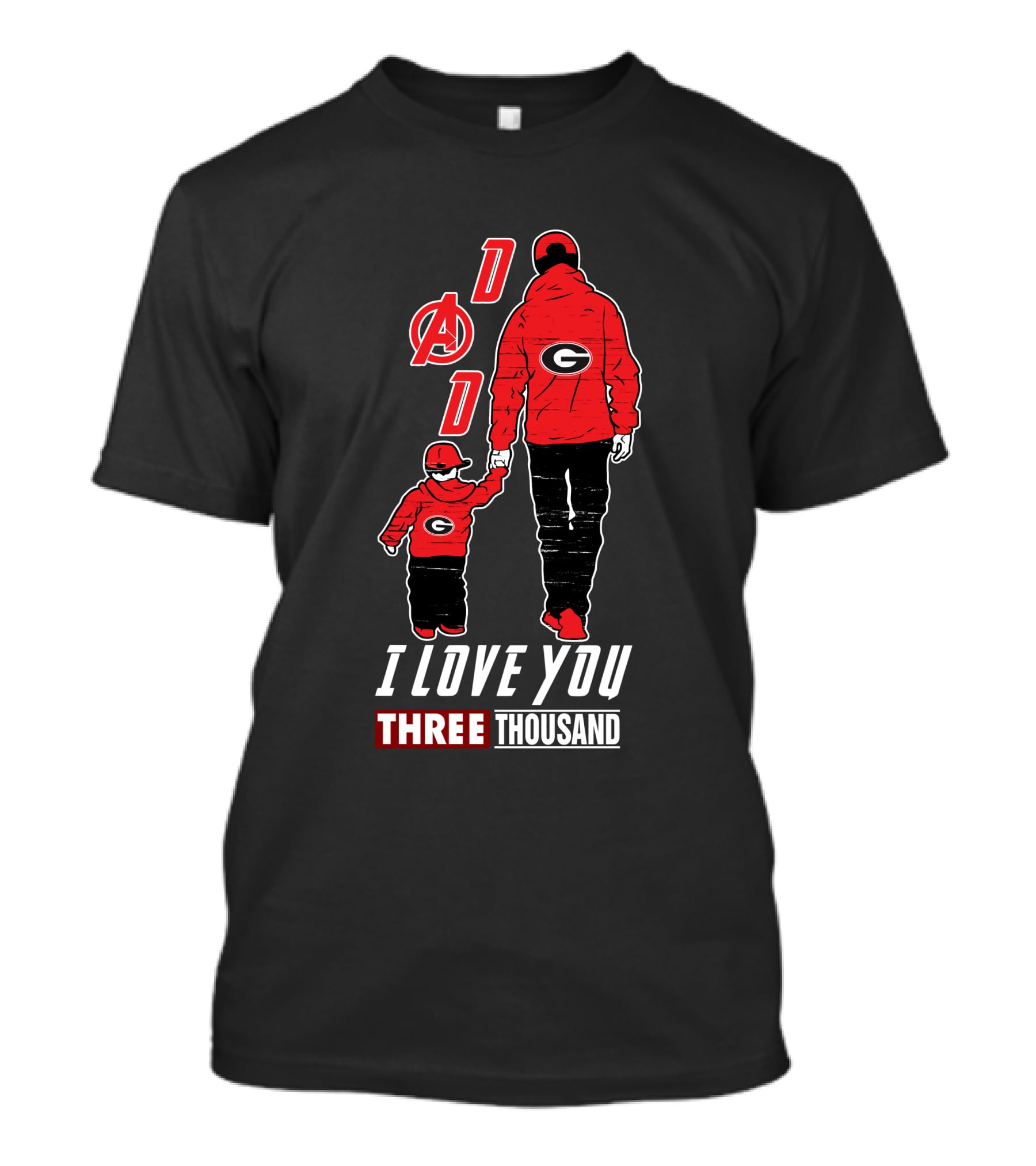 I Love You Three Thousand Dad Georgia Bulldogs Avengers T-Shirt