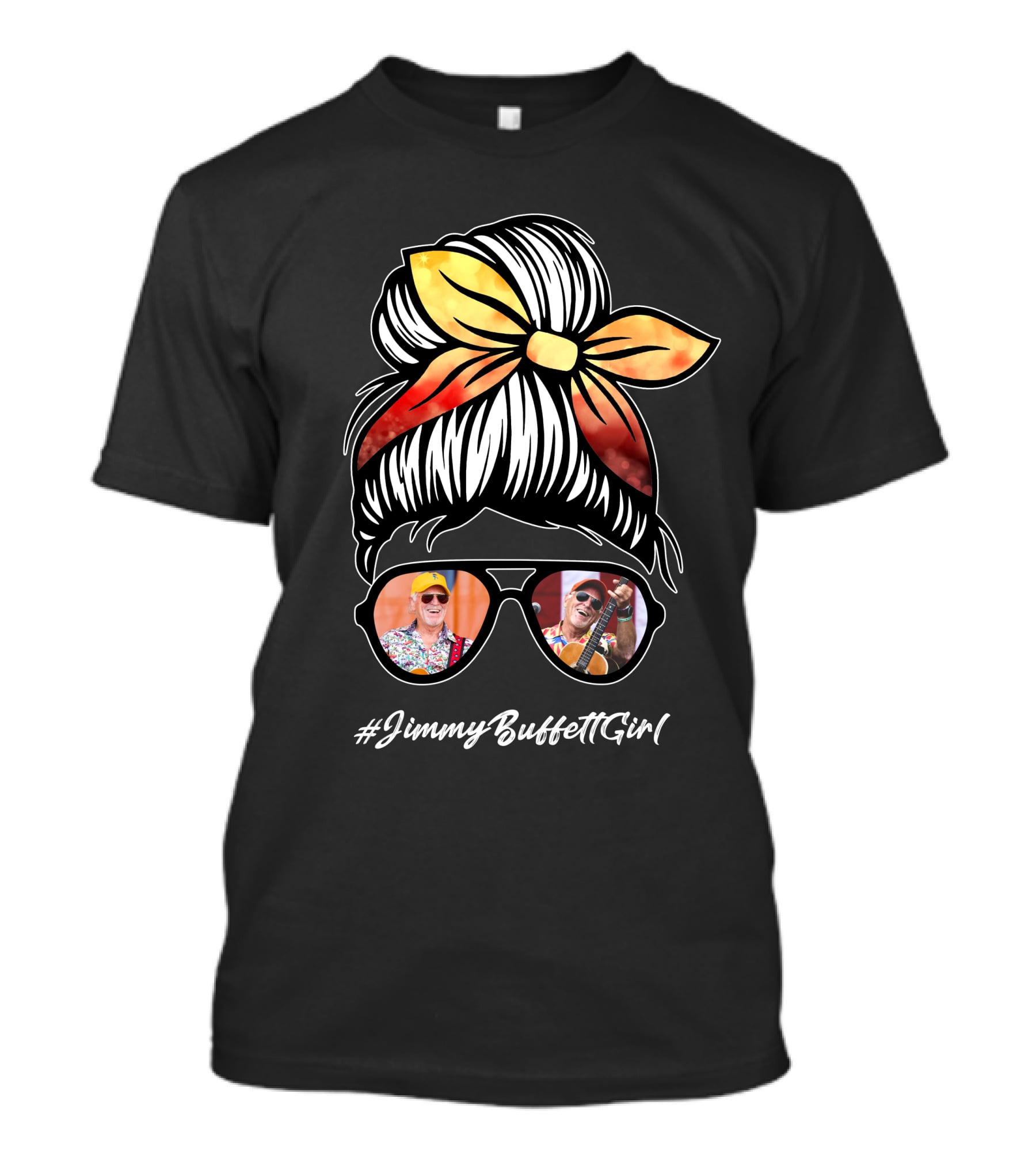 JimmyBuffettGirl Iconic Tropical Music Vibes Sunglasses Bandana Hair T-Shirt