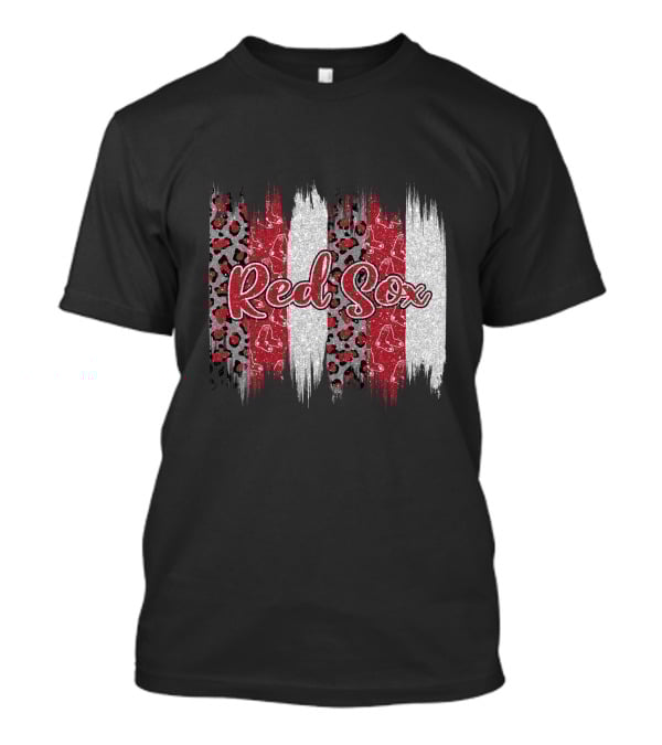 Red Sox Glitter Brushstroke T-Shirt