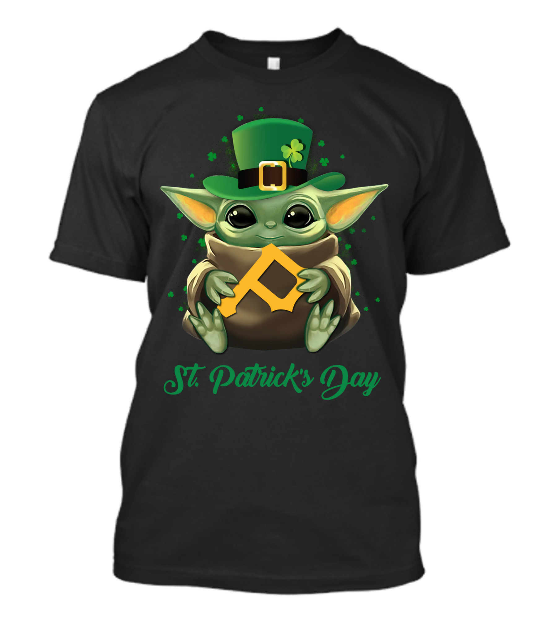 St. Patrick's Day Pittsburgh Pirates Baby Yoda T-Shirt