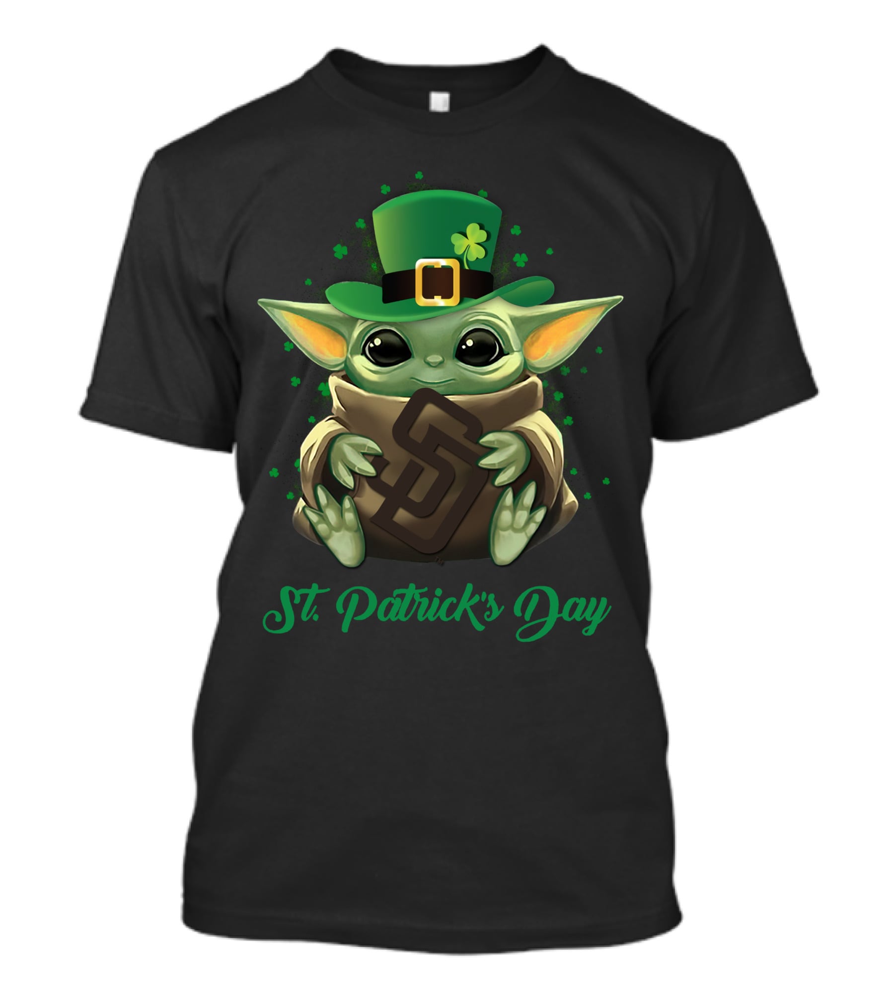 St. Patrick's Day San Diego Padres Baby Yoda T-Shirt