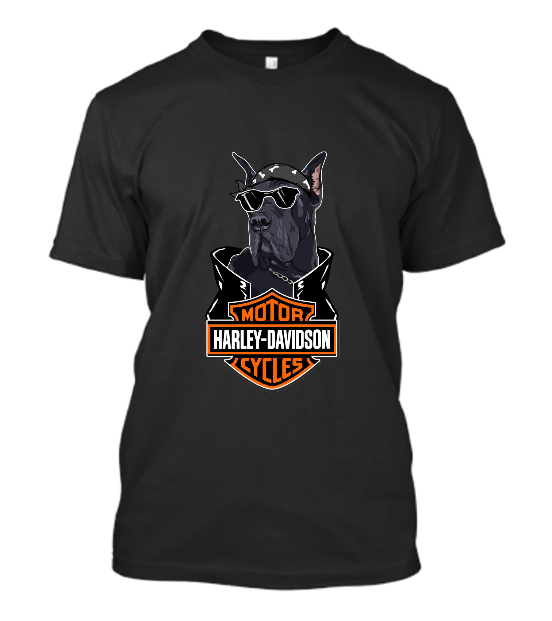Harley Davidson Great Dane Motorcycle Cycles T-Shirt