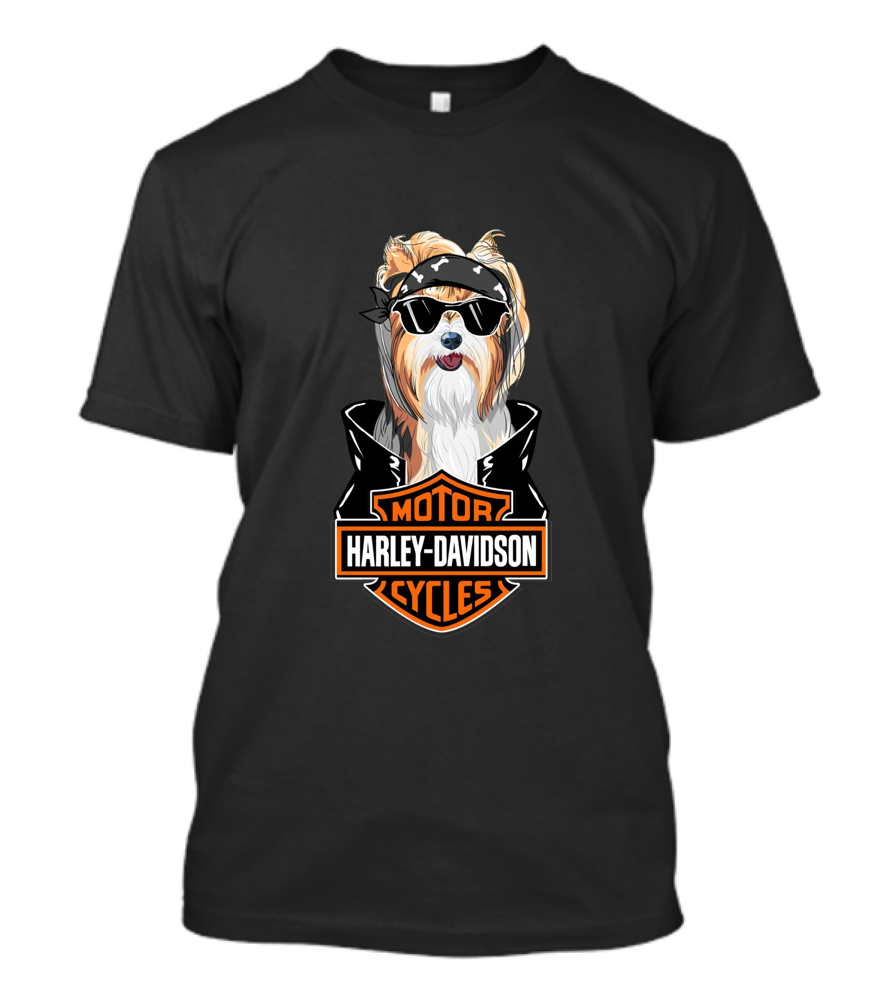 Harley Davidson Yorkshire Terrier Motorcycle Cycles T-Shirt