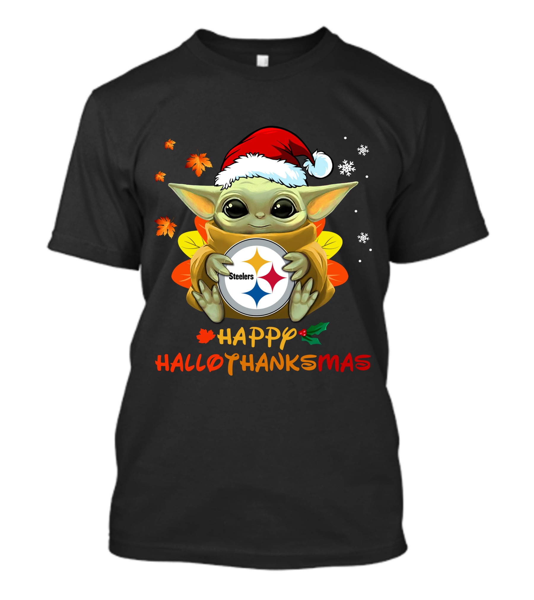 Happy Hallothanksmas Pittsburgh Steelers Baby Yoda 505 L1PTT T-Shirt
