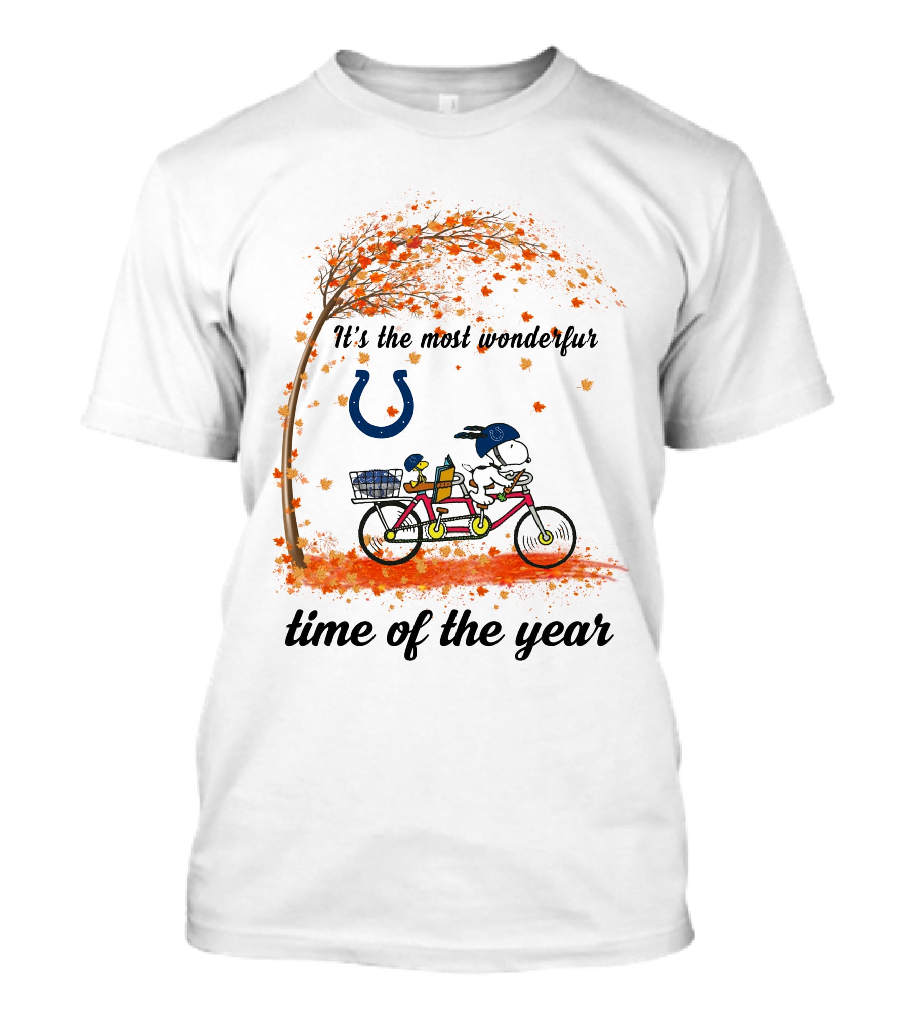 It's The Most Wonderful Time Of The Year Indianapolis Colts Autumn Snoopy Peanuts T-Shirt