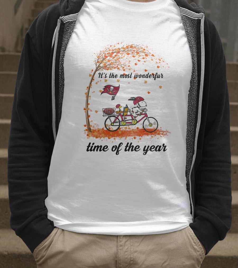 It's The Most Wonderful Time Of The Year Tampa Bay Pirates Autumn Bicycle Journey T-Shirt