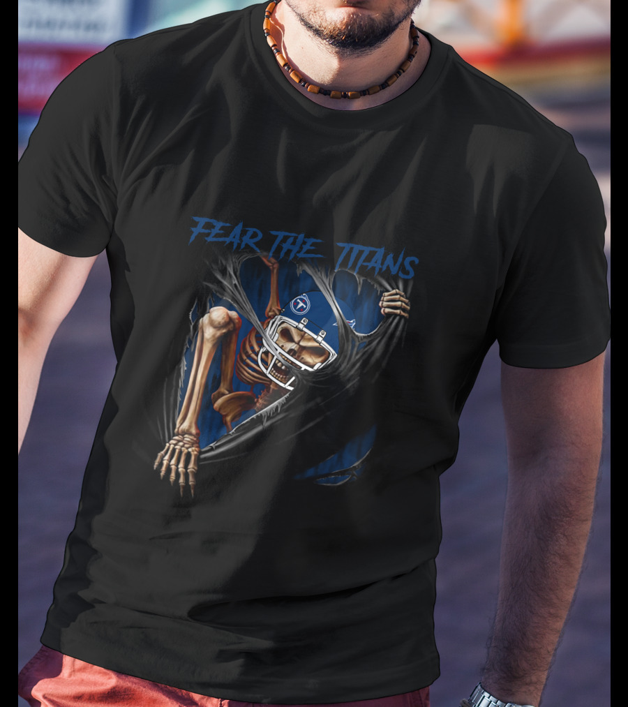 Fear The Titans 515Nfl Skeleton Burst T-Shirt