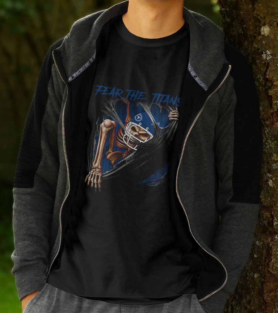 Fear The Titans 515Nfl Skeleton Burst T-Shirt