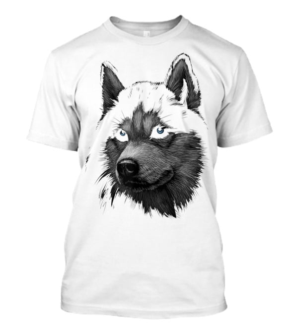 Classic Siberian Husky Lover Blue-Eyed Canine T-Shirt