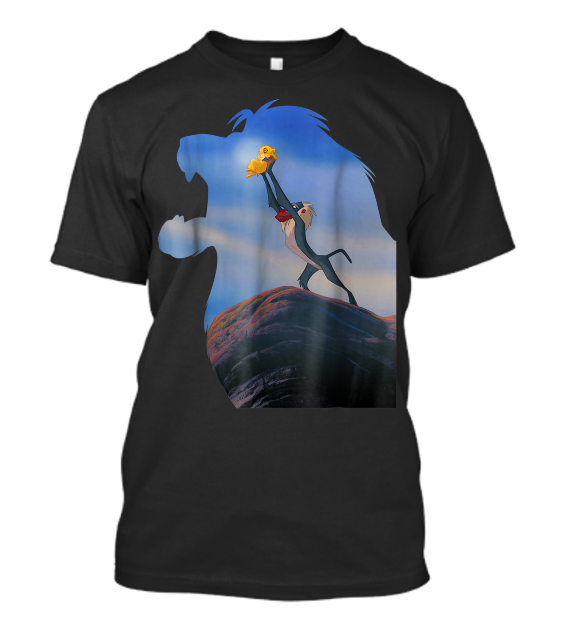 Disney Lion King Rafiki Lifting Baby Simba In Lion T-Shirt