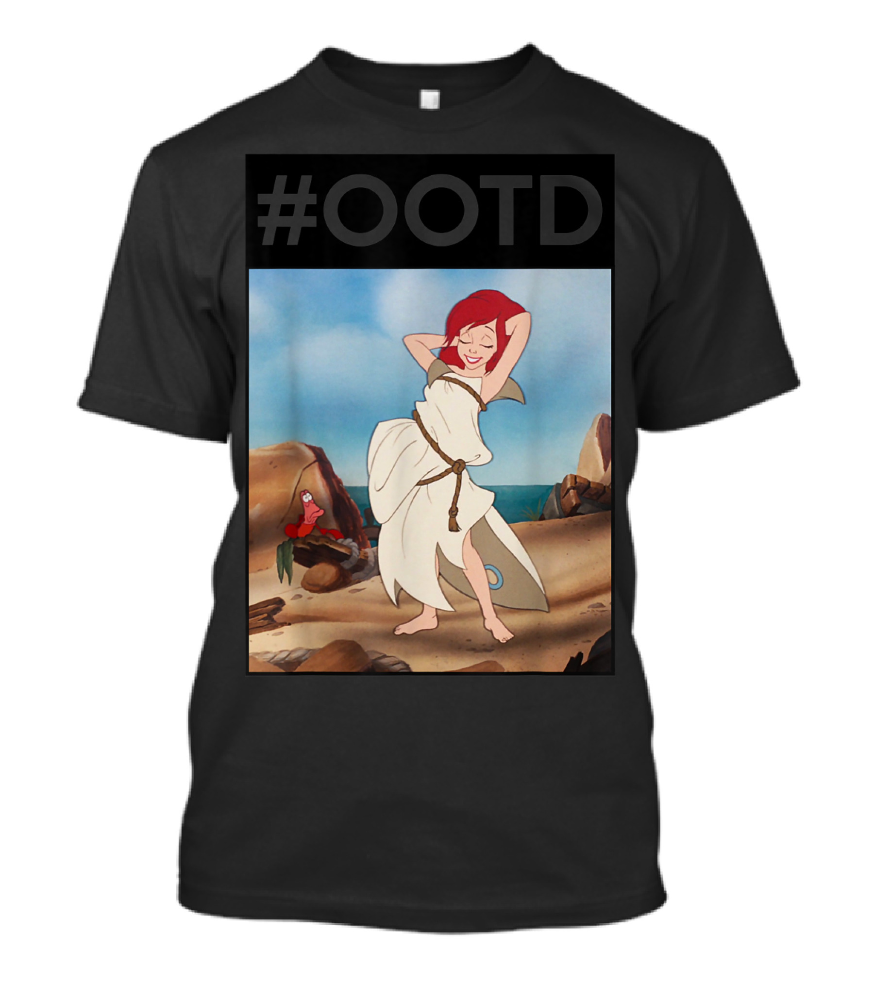 OOTD Disney Little Mermaid Ariel Beach Scene T-Shirt