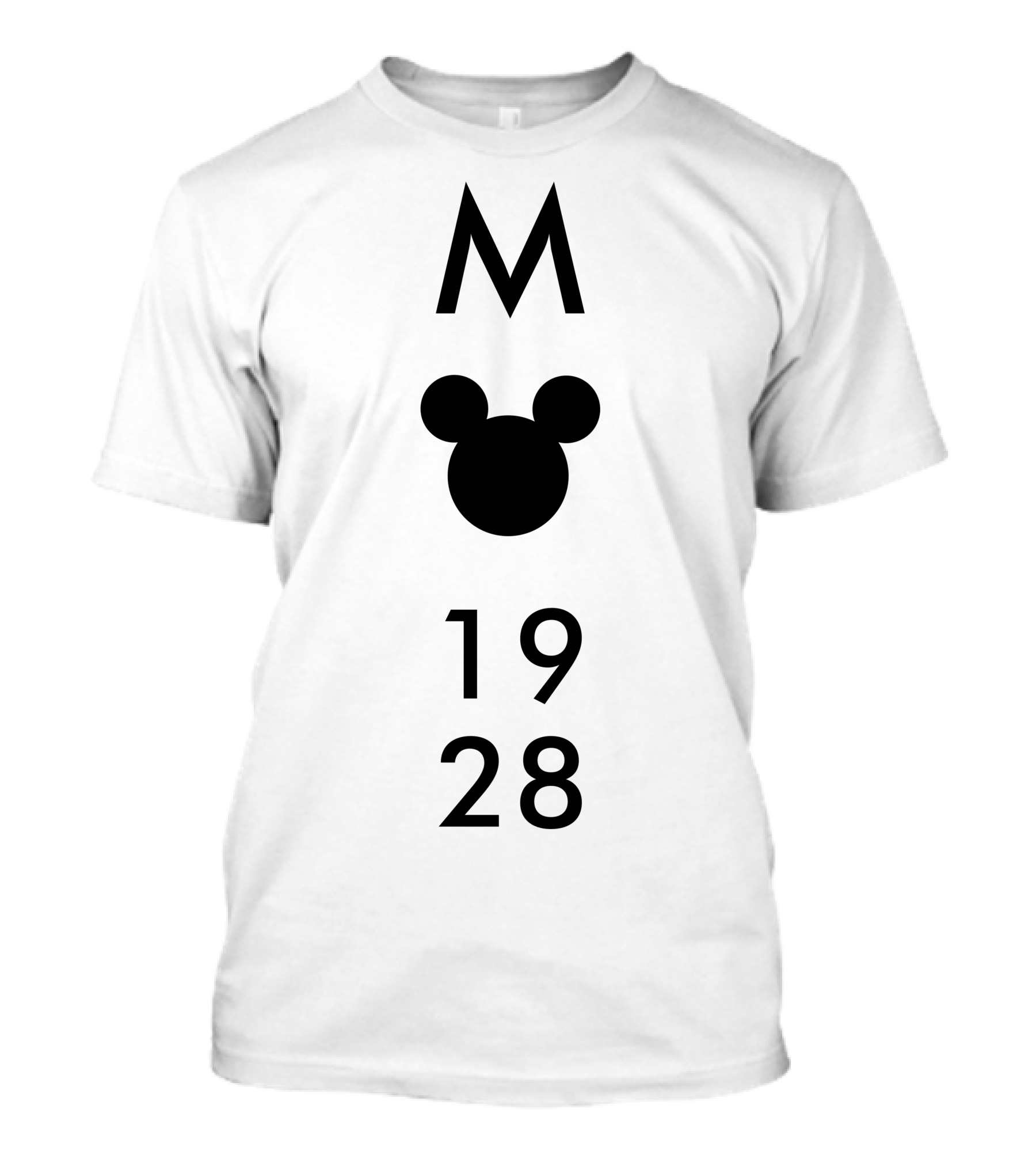 Mickey Mouse 1928 Iconic Disney M Logo Head T-Shirt