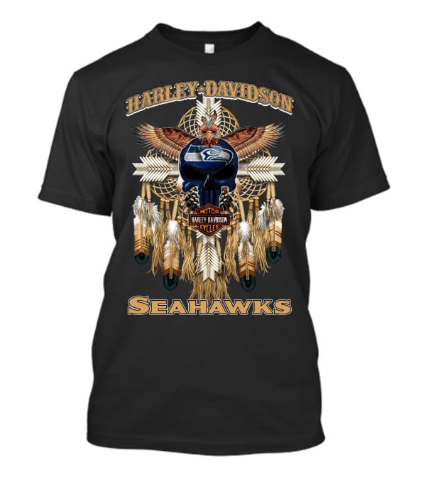 Harley Davidson Seahawks Motorcycles Dreamcatcher T-Shirt