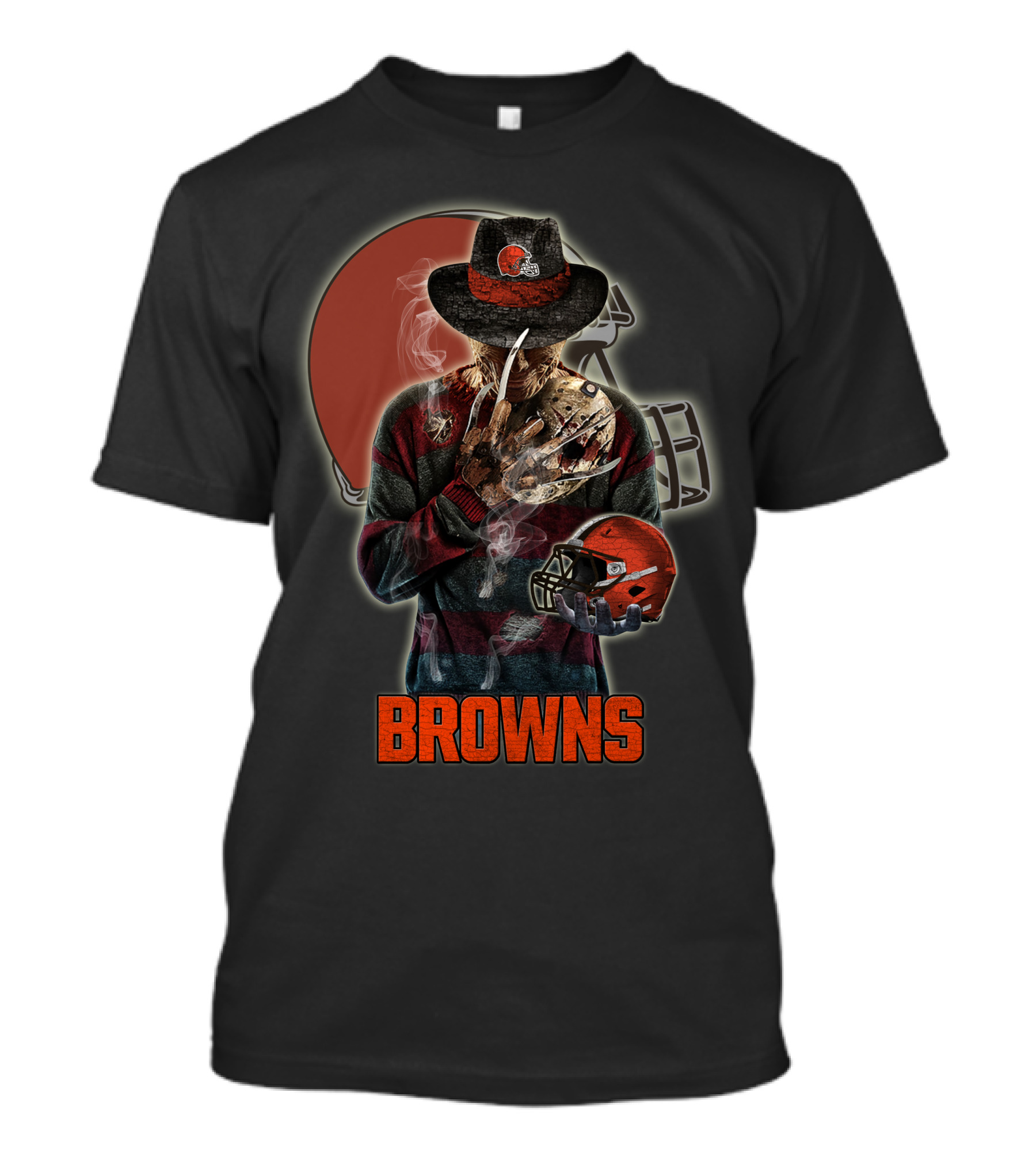 Browns Jason Voorhees Freddy Krueger Mashup Cleveland Helmet T-Shirt
