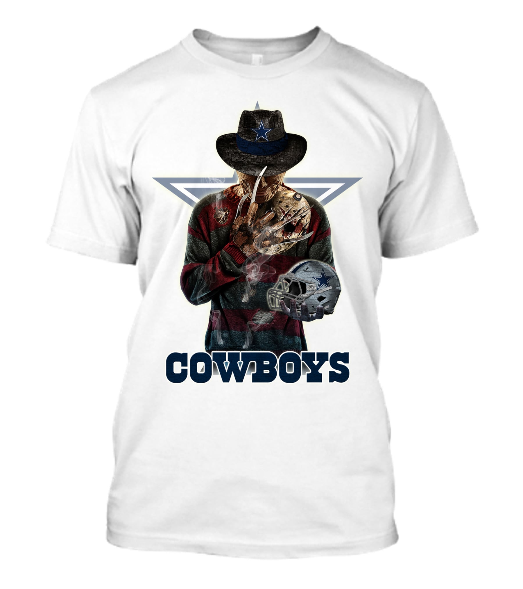 Jason Voorhees Dallas Cowboys Horror Crossover Cowboys Star T-Shirt