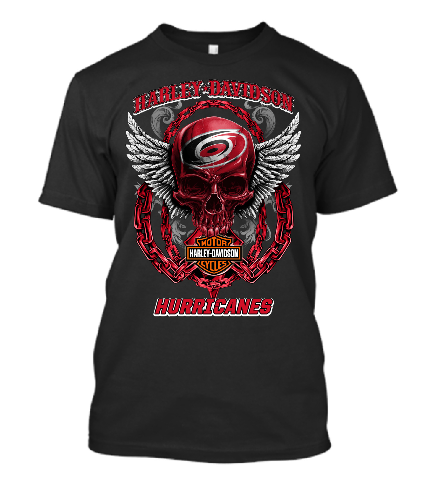 Harley Davidson Motor Cycles Hurricanes Nhl Carolina Hurricanes T-Shirt