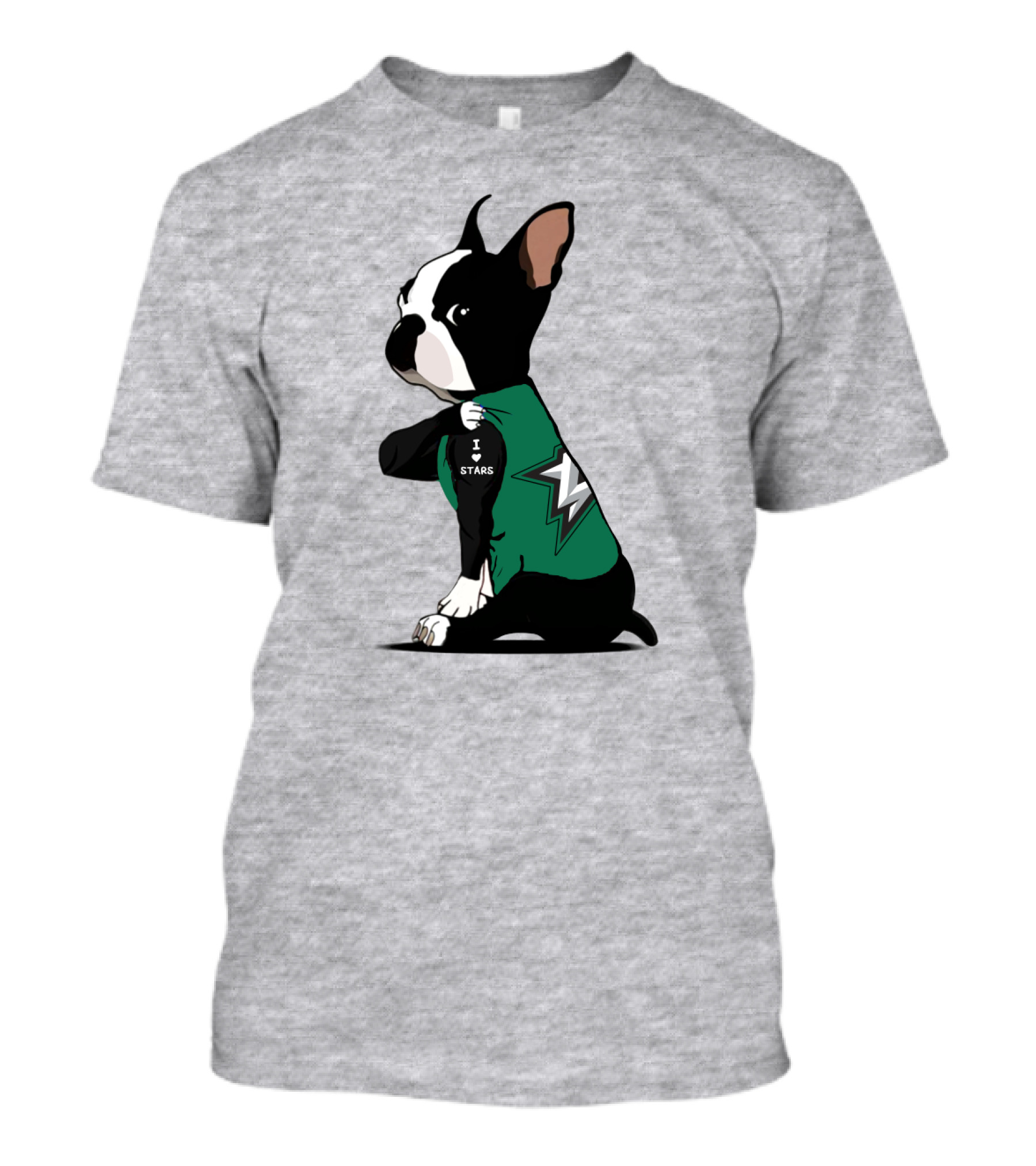 Dallas Stars Bulldog I Love Stars T-Shirt