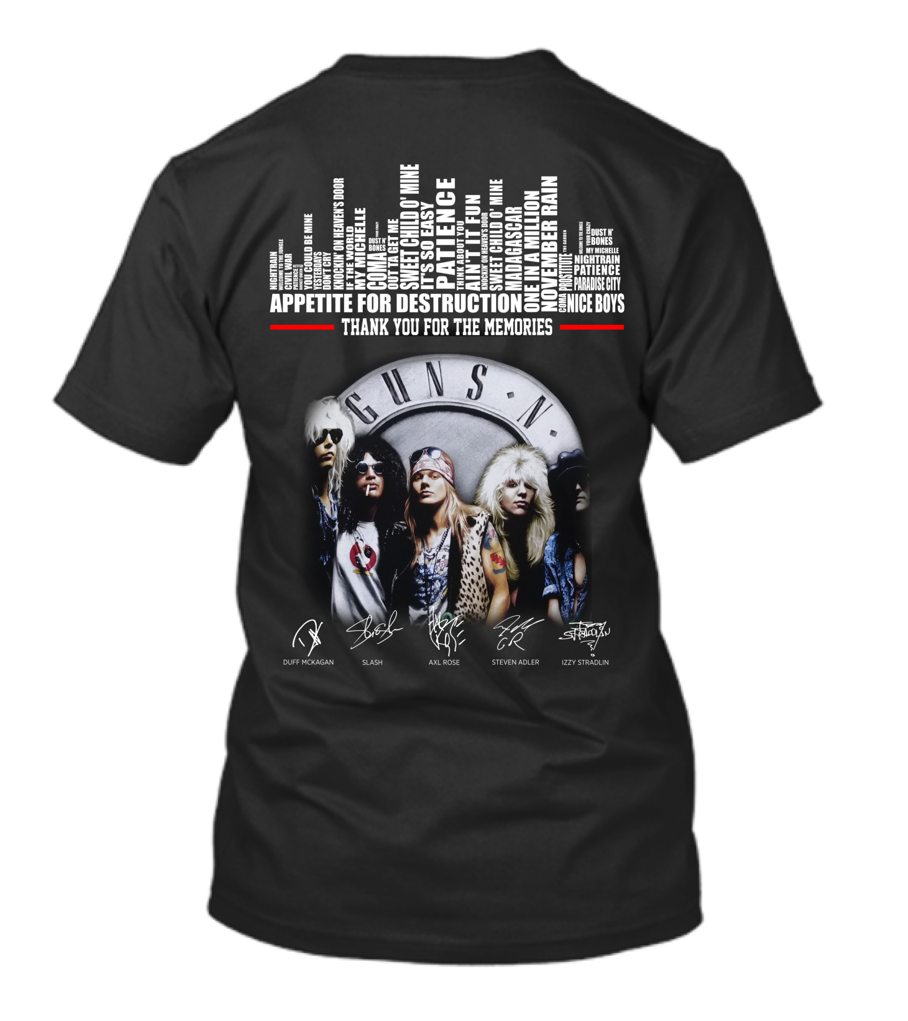 Guns N Roses Appetite For Destruction Thank You For The Memories T-Shirt