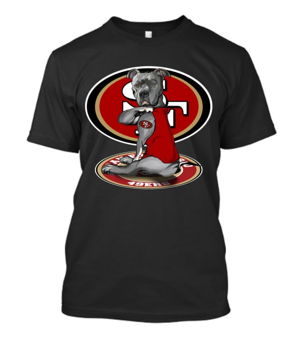 San Francisco 49ers Pitbull Dog NFL T-Shirt