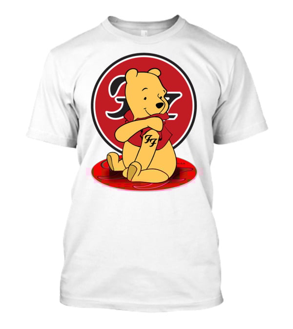 Pooh Bear Foo Fighters Logo Crossover T-Shirt