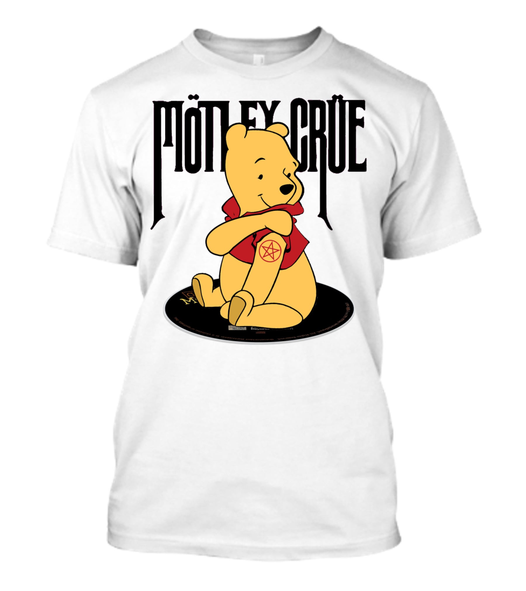 Mötley Crüe Pooh Bear Pentagram Tattoo T-Shirt