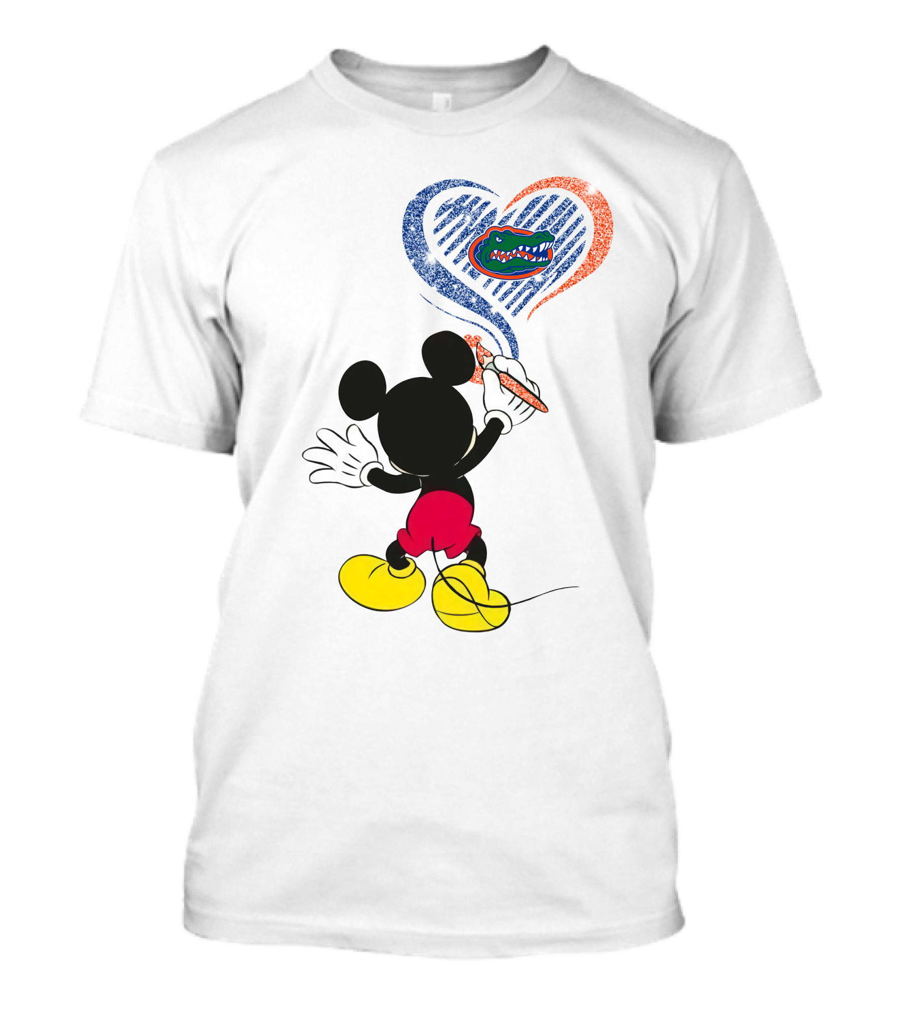 Mickey Painting Florida Gators Heart T-Shirt