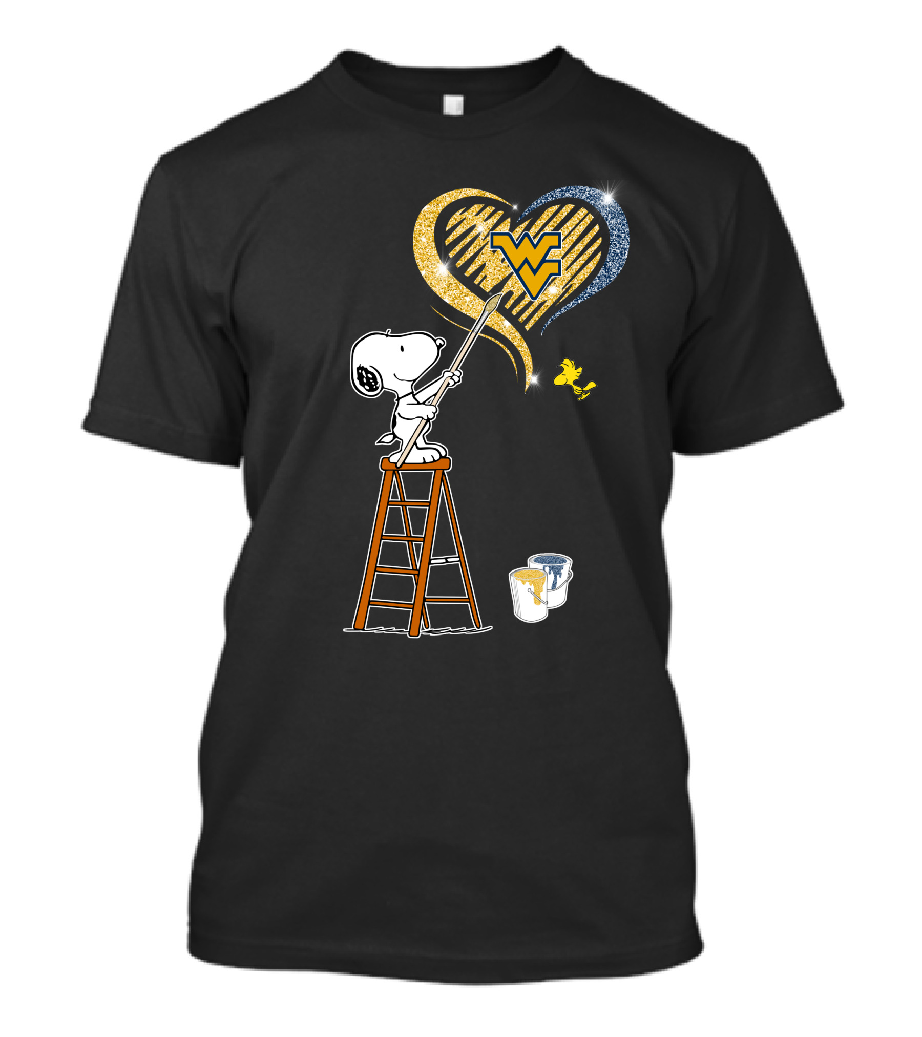 Snoopy Painting West Virginia Heart-Logo Art With Effects T-Shirt
