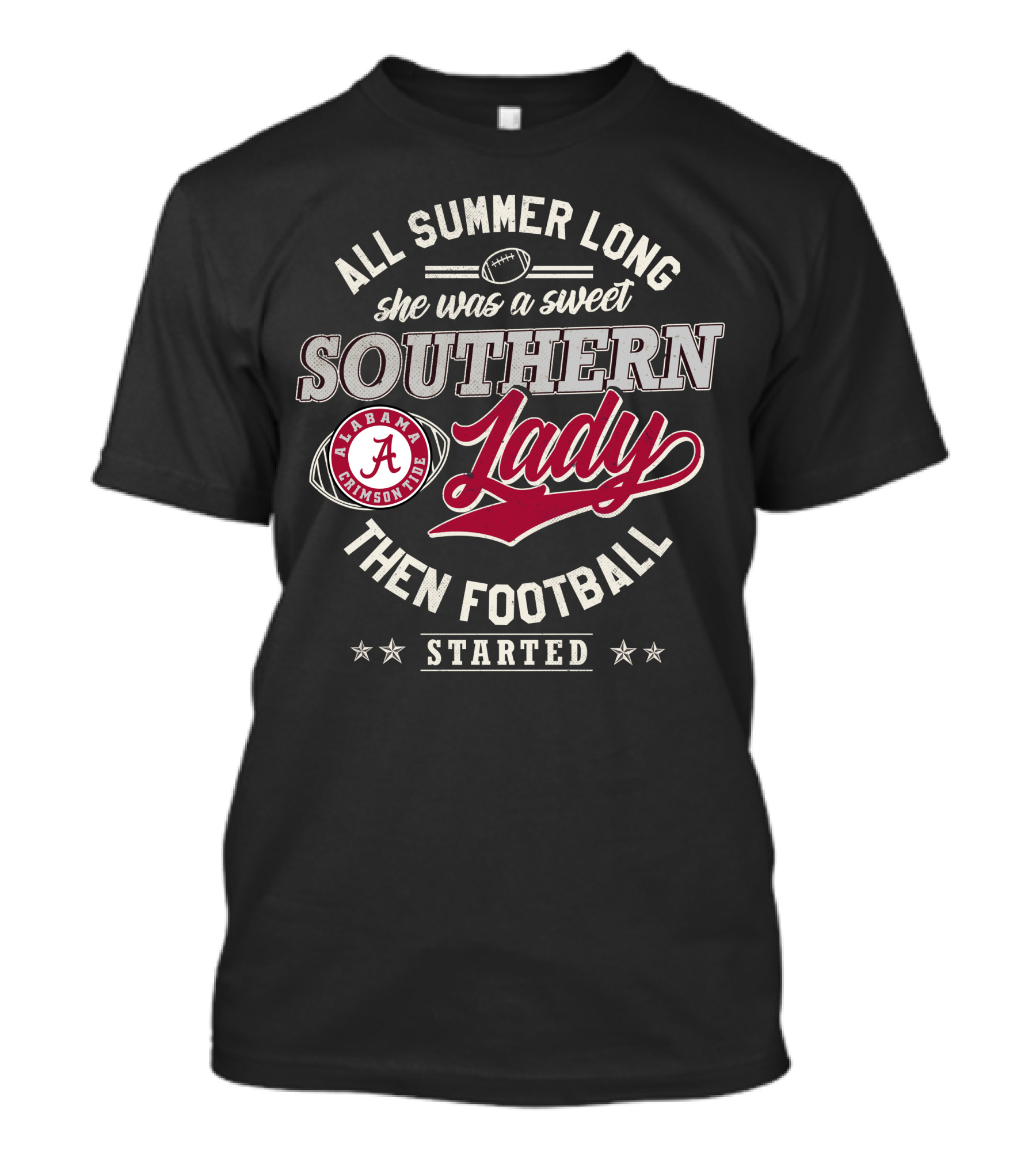 All Summer Long She Was A Sweet Southern Lady Alabama Crimson Tide Football T-Shirt