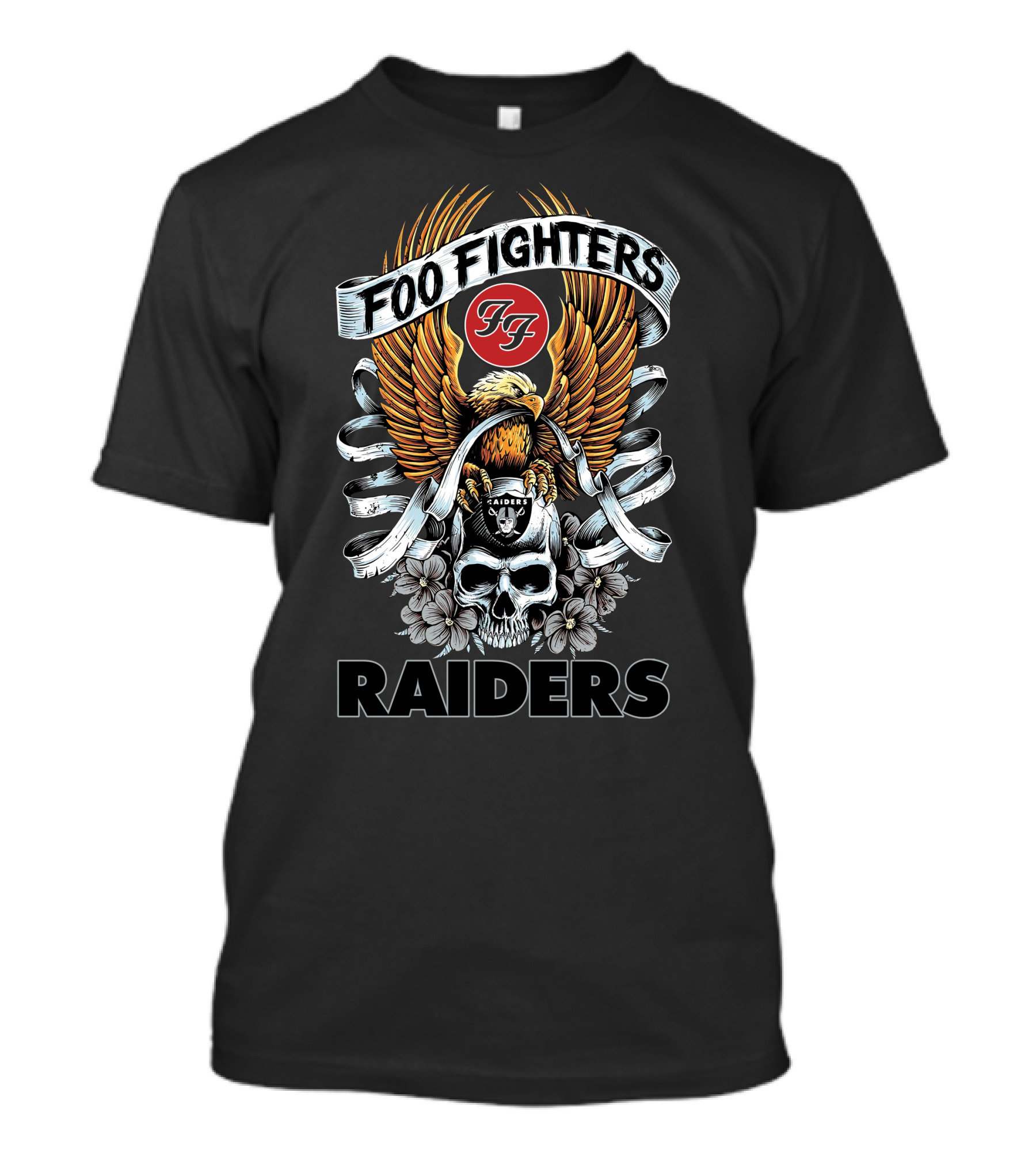 Foo Fighters Raiders Skull And Eagle T-Shirt